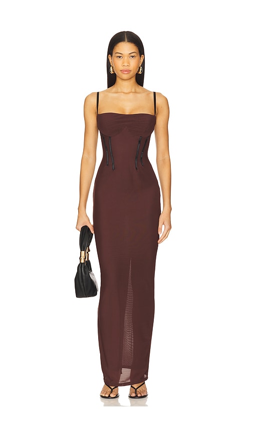 Allegra Maxi Dress in Brown. - size XL (also in L, M, S, XS)