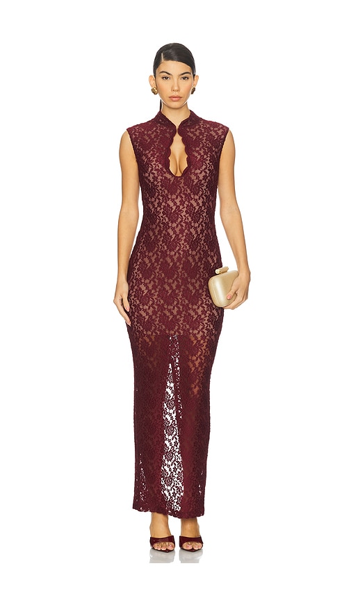 Nookie Mystique Maxi Dress In Burgundy