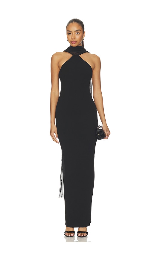 high waisted black dress Morgan main image 0