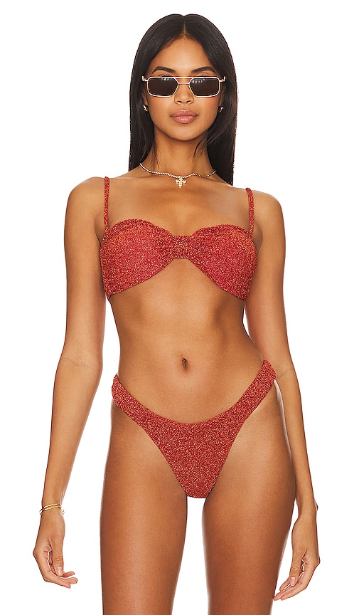 Nookie Dynasty Bandeau Bikini Top in Red