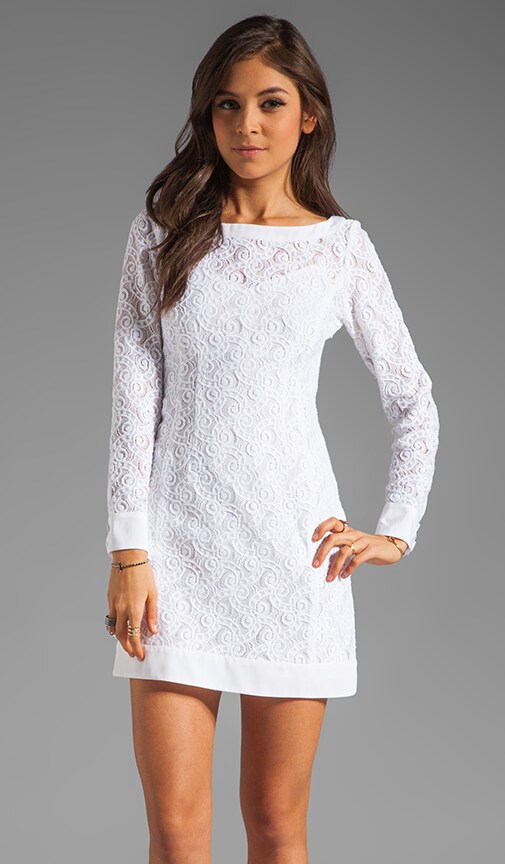 nanette lepore white lace dress