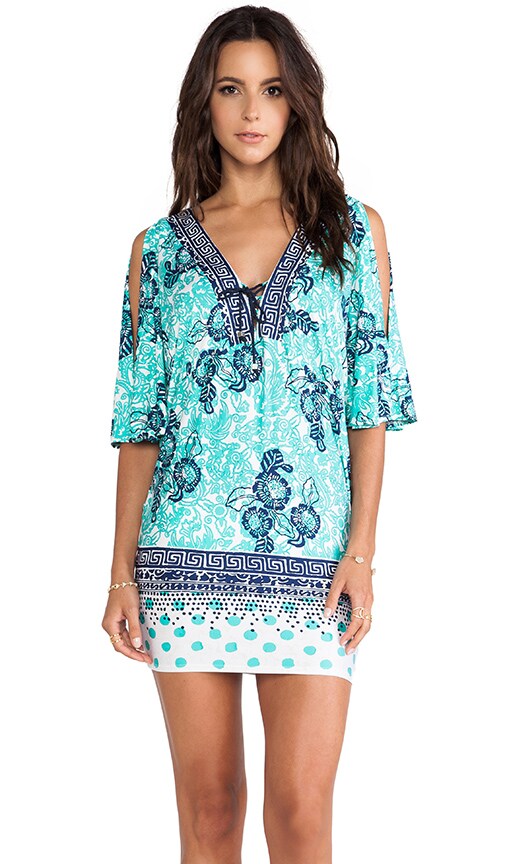 Nanette Lepore Batiki Print Tunic in Aqua