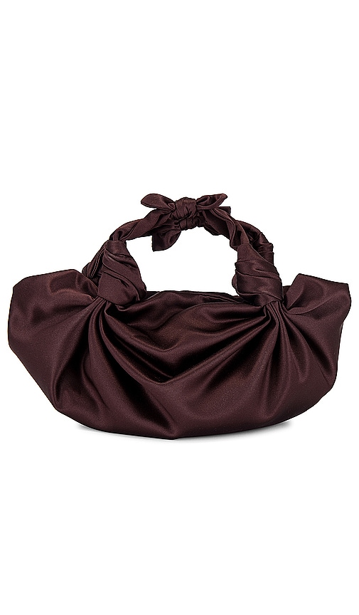 Shop Nla Collection Knot Bag In 巧克力色