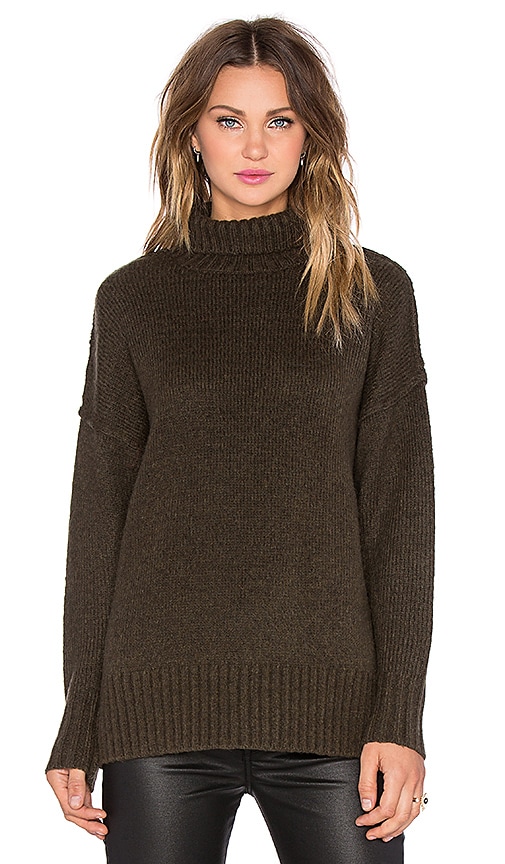 NLST Oversized Turtleneck Sweater in Olive Drab