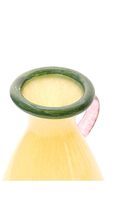  Noon & Moon Lime Pastel Pitcher Vase In Yellow. 