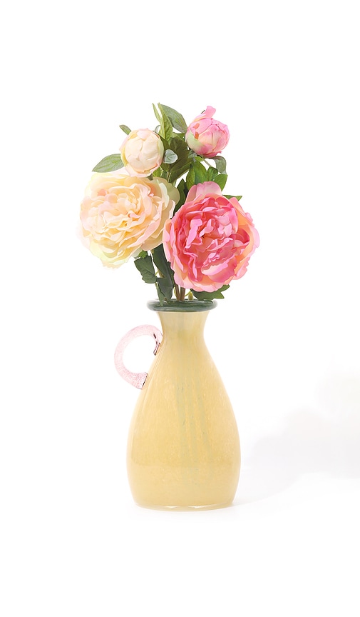  Noon & Moon Vase Lime Pastel Pitcher Vase In Yellow. 