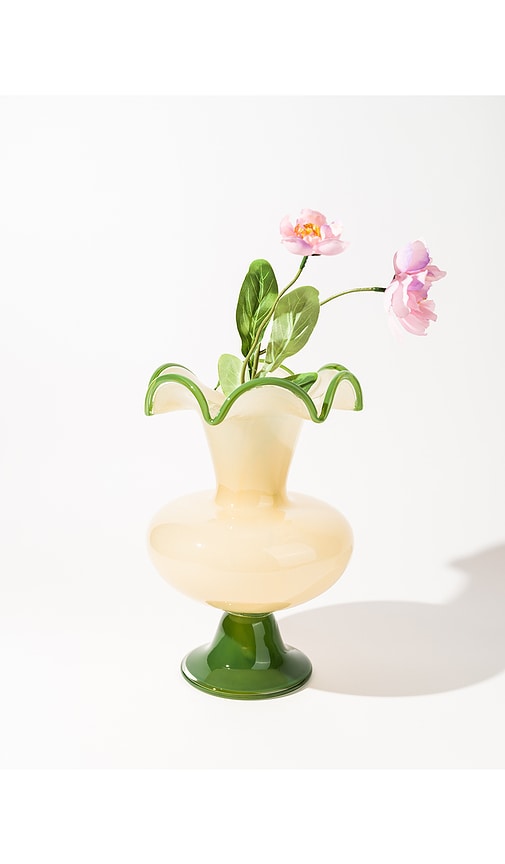  Noon & Moon Vase Verdant Bloom Vase In Yellow. 