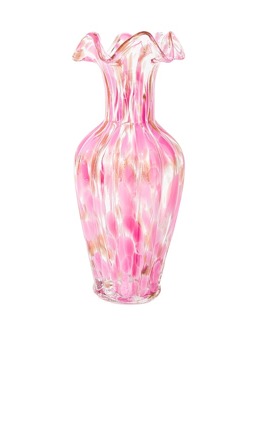 Blush Petal Glass Vase Tall