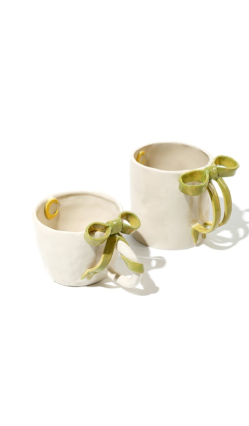  Noon & Moon Tasse Bowknot Coffee Mug In Olive. 