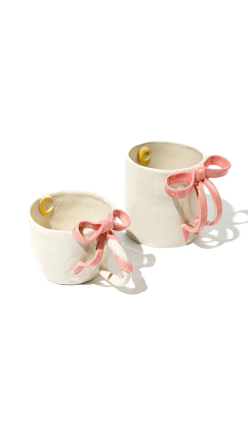  Noon & Moon Tasse Bowknot Coffee Mug In Pink. 