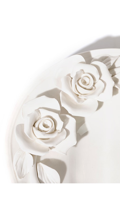 Noon & Moon Servierteller Isabella Artisan Rose Oval Platter 12 Inch In White. 