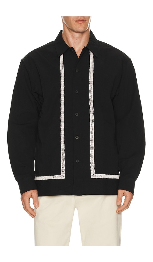 NN07 Reed Embroidered Button Up Overshirt