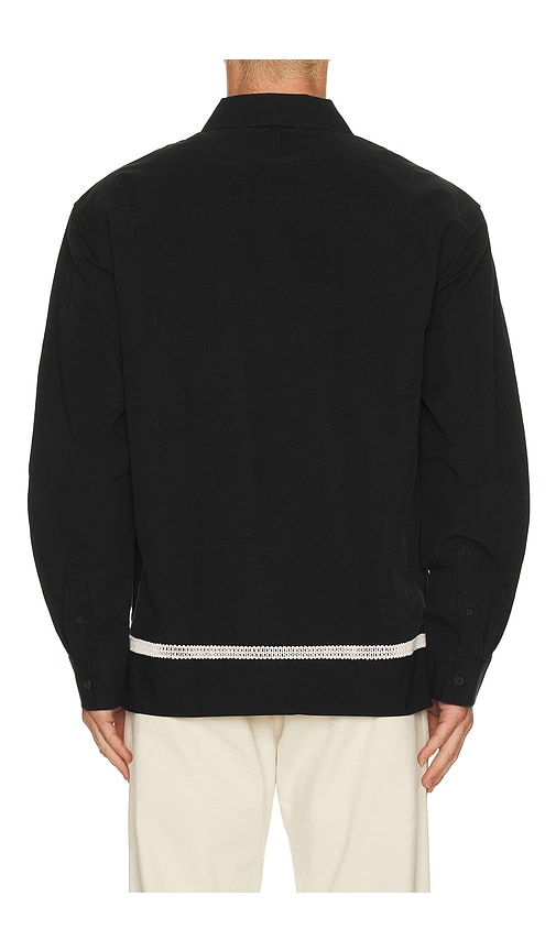  Nn07 Reed Embroidered Button Up Overshirt In Black. Size S. Also In M, Xxl/2x. 