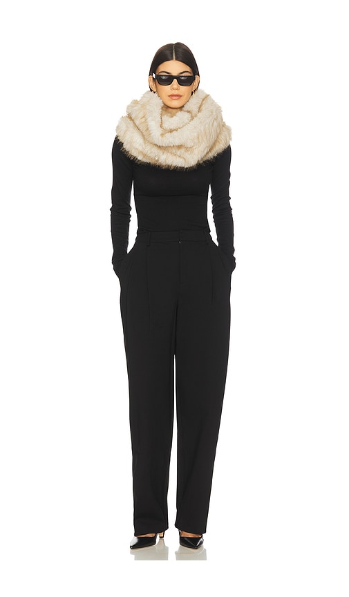 Nonchalant Label Pascale Faux Fur Shawl In Neutral