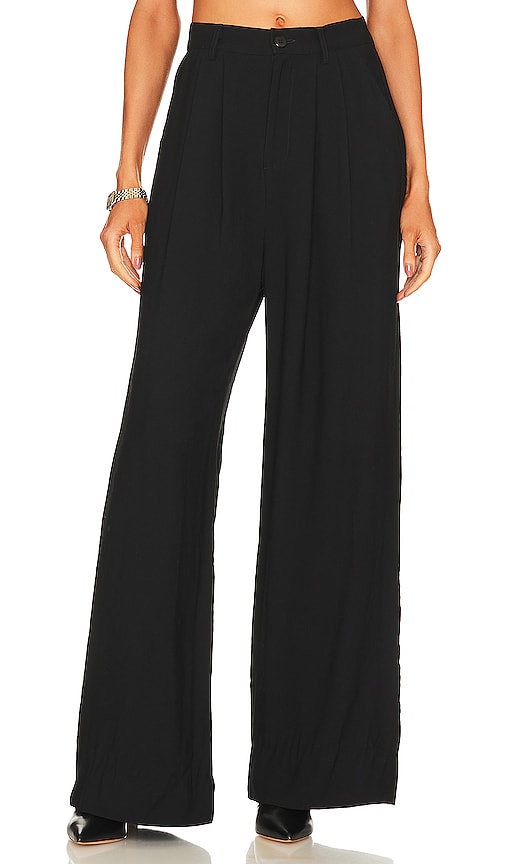 Product image of NONchalant Label Fabi Wide Leg Pant in Black. Click to view full details
