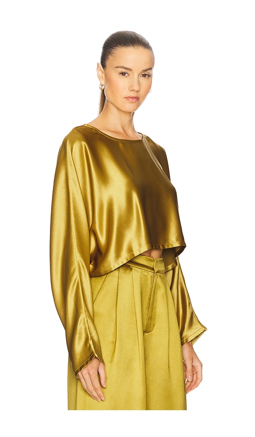 Nonchalant Label Emmy Clean Hem Crop Top In Yellow