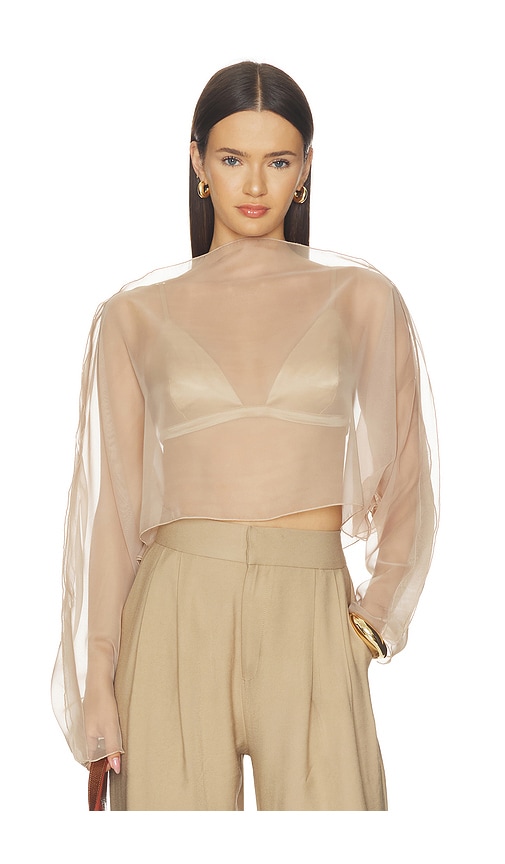 Nonchalant Label Ezra Top in Tan. - size S (also in M)