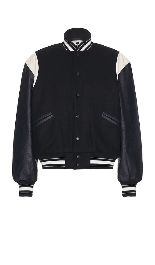 Noon Goons Sayonara Varsity Jacket in Dark Navy | REVOLVE