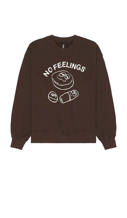 Shop No Problemo Hard Feelings Crewneck Sweatshirt In 棕色