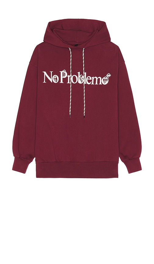 Shop No Problemo Funghi Problemo Hoodie In 葡萄酒色