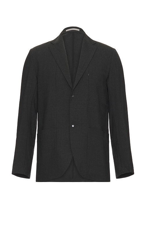 Norse Projects Emil Cordura Tech Wool Blazer In Charcoal Melange