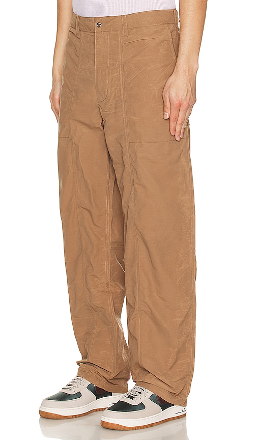 Shop Norse Projects Sigur Relaxed Waxed Nylon Fatigue Trouser In Brown