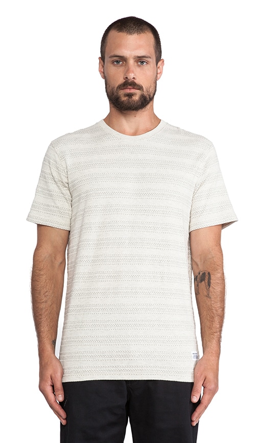Niels Indigo Textured Stripe Tee