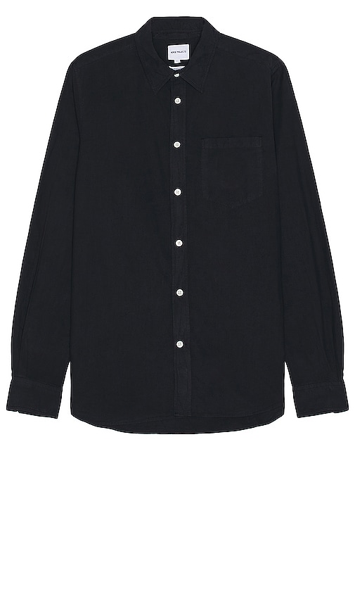 Norse Projects Osvald Cotton Tencel Shirt in Navy. - size S (also in M)