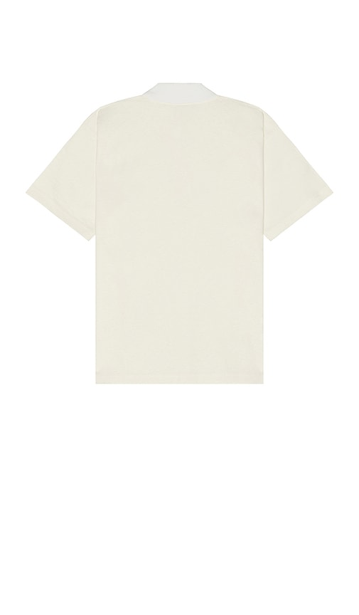 Shop Norse Projects Espen Loose Printed Short Sleeve Polo In White