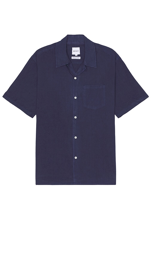 Shop Norse Projects Carsten Cotton Tencel Shirt In Blue