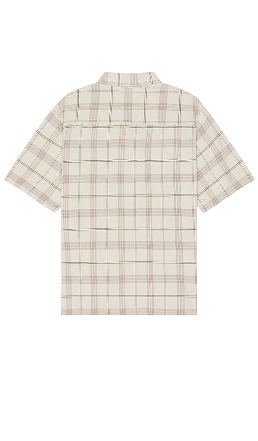 Shop Norse Projects Ivan Relaxed Textured Check Short Sleeve Shirt In Beige