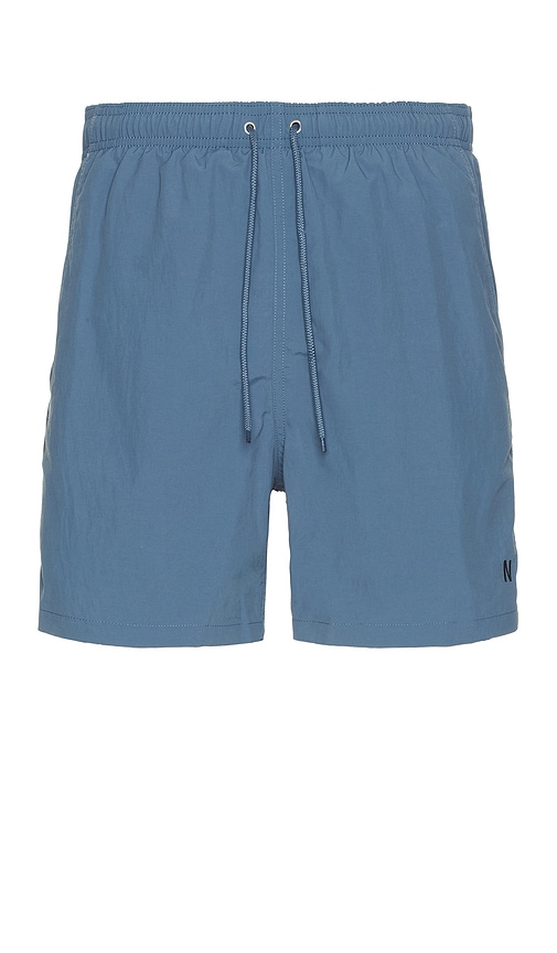 Shop Norse Projects Hauge Recycled Nylon Swimmers Short In 雾蓝