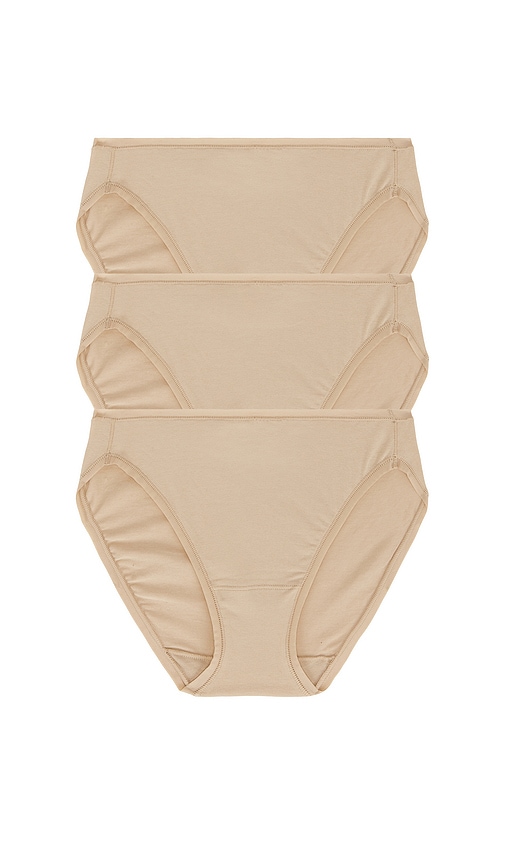 Natori Bliss Bare Cotton Bikini 3-pack