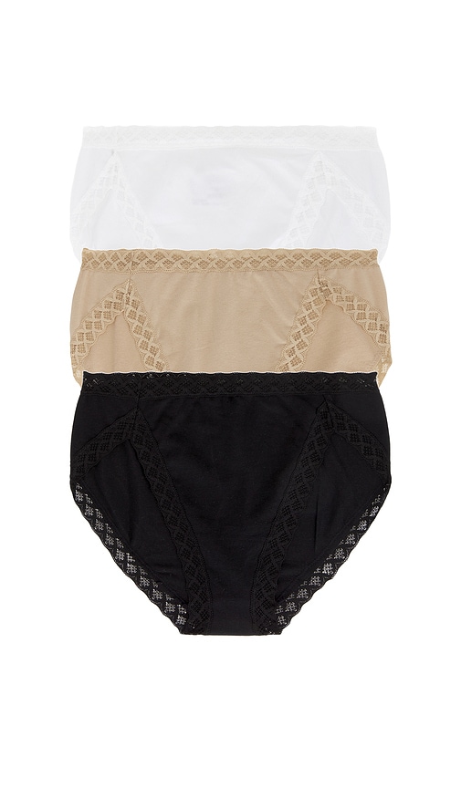 Natori Bliss French Cut 3 Pack Panty in Neutral. - size M (also in S, XL/1X, XS, XXL/2X)