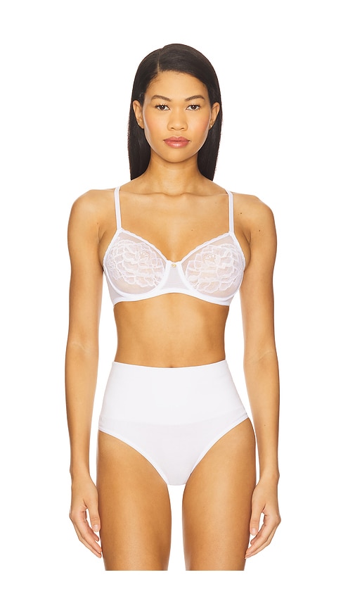 Natori Flora Unlined Balconette Bra In White