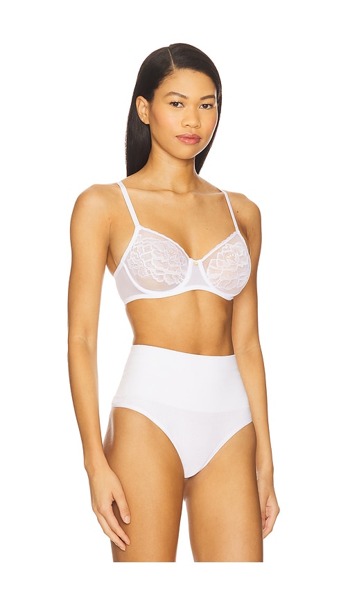 Natori Flora Unlined Balconette Bra In White