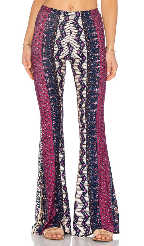 NOVELLA ROYALE Janis Wideleg Pant in Tangier Plum | REVOLVE