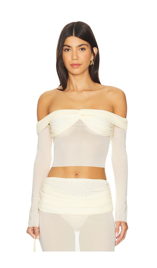 Natalie Rolt Charlotte Crop Top in Vanilla