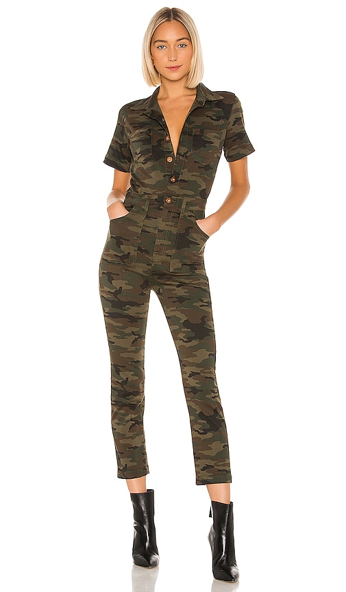 cotton camo jumpsuit