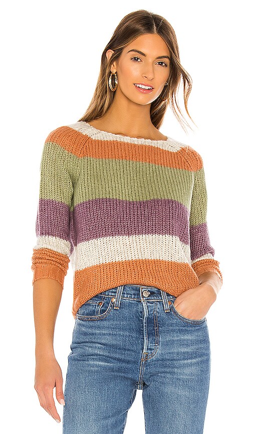Daja Raglan Striped Sweater