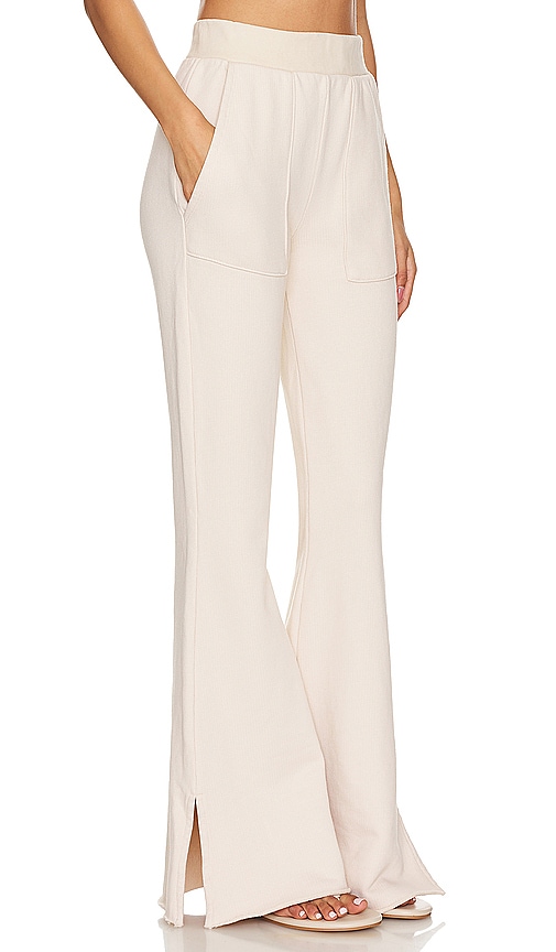 Shop Nsf Rusty Side Slit Flair Pant In Naturale