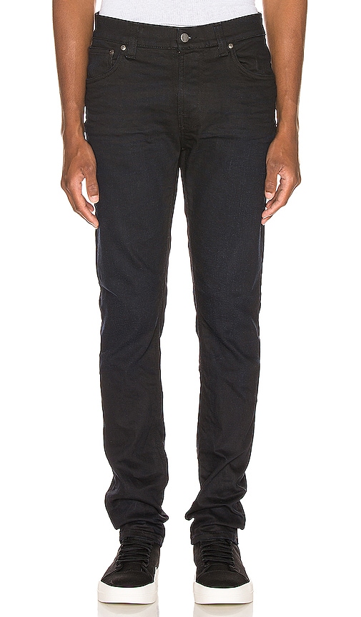 nudie jeans black coated