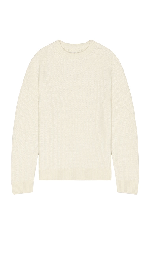 Shop Nudie Jeans August Rib Sweater In White