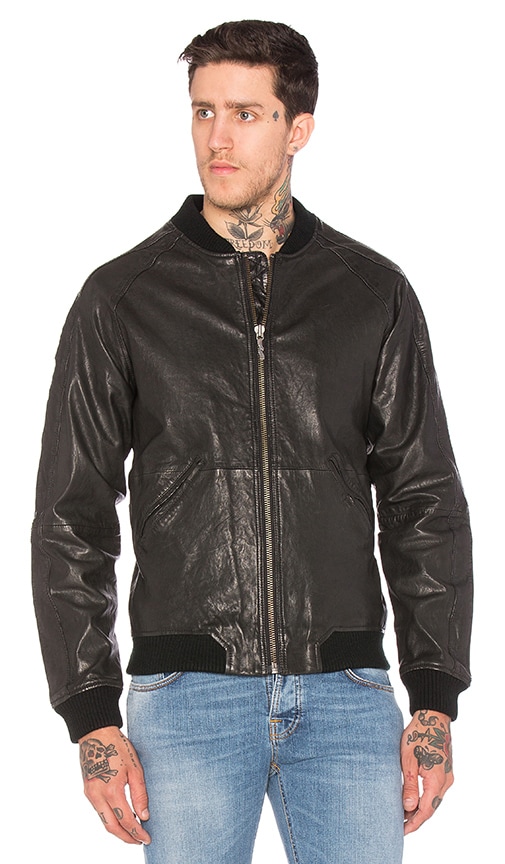 Nudie Jeans Brook Leather Jacket in Black | REVOLVE