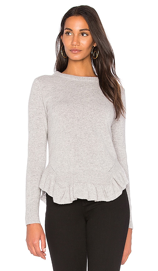 Grey ruffle hot sale hem jumper