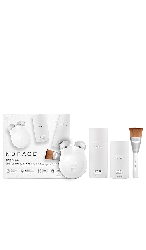 NuFACE Mini+ On-the-go Facial Toning Routine in Brilliant White.