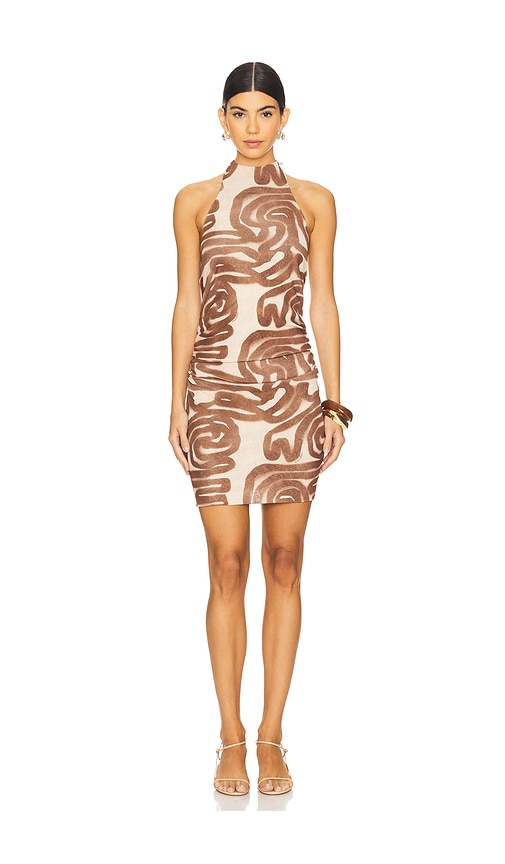 Shop Nanushka Denica Dress In Brown