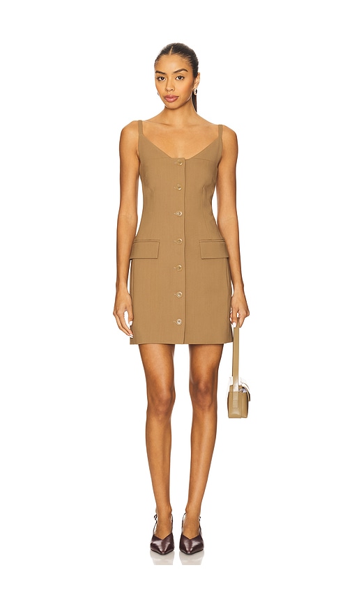 Nanushka Brown Peitho Tailored Minidress In Brown