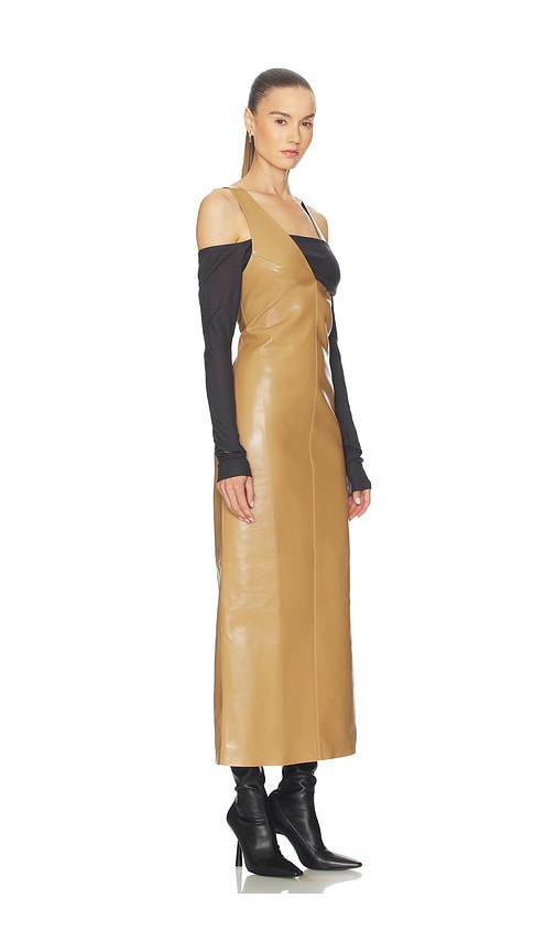  Nanushka Maxikleid Ferriti In Brown. Größe Xs. Also In M, L. 