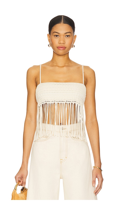 Mariz top en color talla L en - Cream. Talla L (también en M, S) - Nanushka - Modalova
